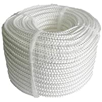HKB ® Jumbo-Shop 20091 - Cuerda trenzada (polipropileno- 20 m x 6 mm)- color blanco